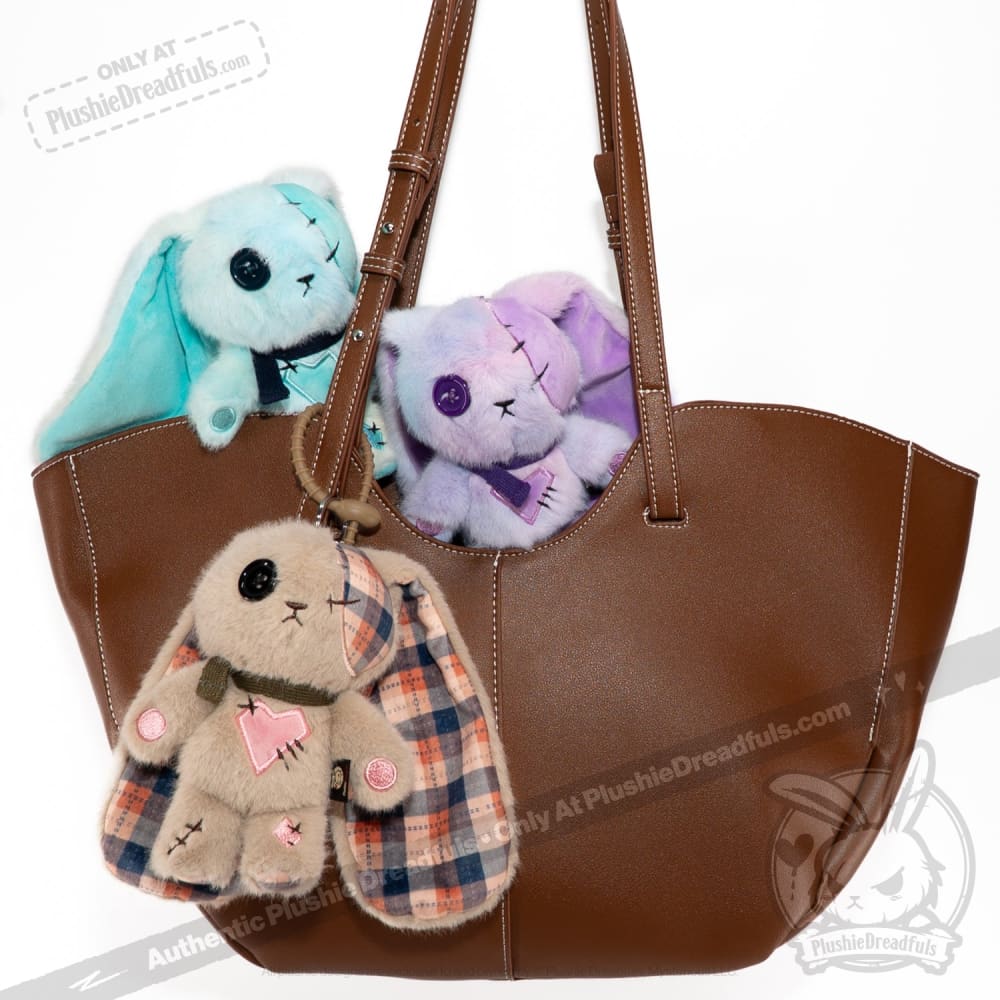 Plushie Dreadfuls - Plaid Love Rabbit Plush Keychain Accessory - Mysterious