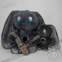 Load image into Gallery viewer, Plushie Dreadfuls - PTSD Rabbit Plush Keychain Accessory Keychain
