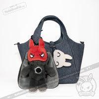 Load image into Gallery viewer, Plushie Dreadfuls - PTSD Rabbit Plush Keychain Accessory Keychain
