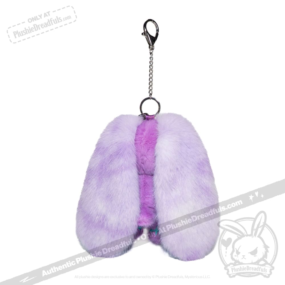 Plushie Dreadfuls -Purple Teal Anxiety Rabbit Plush Keychain Accessory Keychain