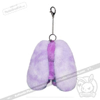 Load image into Gallery viewer, Plushie Dreadfuls -Purple Teal Anxiety Rabbit Plush Keychain Accessory Keychain
