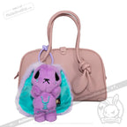 Plushie Dreadfuls -Purple Teal Anxiety Rabbit Plush Keychain Accessory Keychain