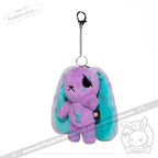 Plushie Dreadfuls -Purple Teal Anxiety Rabbit Plush Keychain Accessory Keychain
