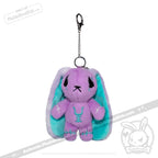 Plushie Dreadfuls -Purple Teal Anxiety Rabbit Plush Keychain Accessory Keychain