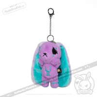 Load image into Gallery viewer, Plushie Dreadfuls -Purple Teal Anxiety Rabbit Plush Keychain Accessory Keychain
