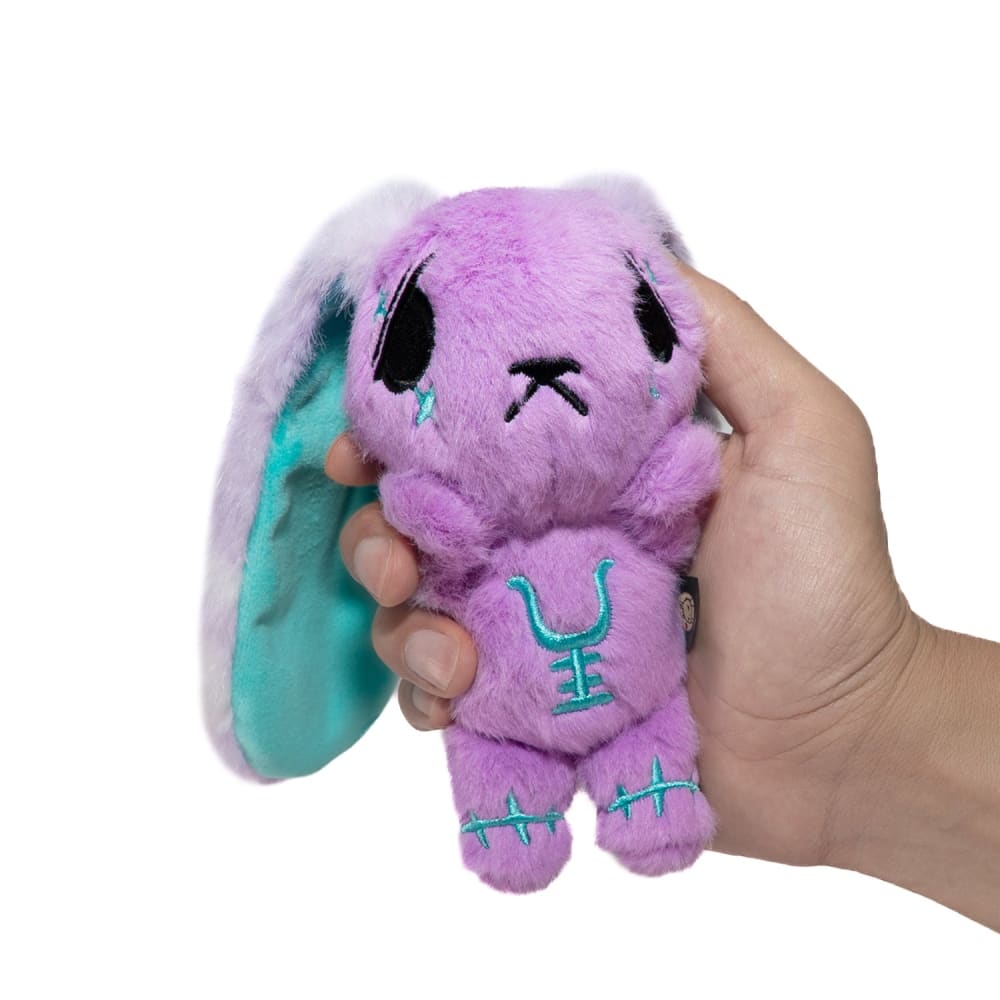 Plushie Dreadfuls -Purple Teal Anxiety Rabbit Plush Keychain Accessory Keychain