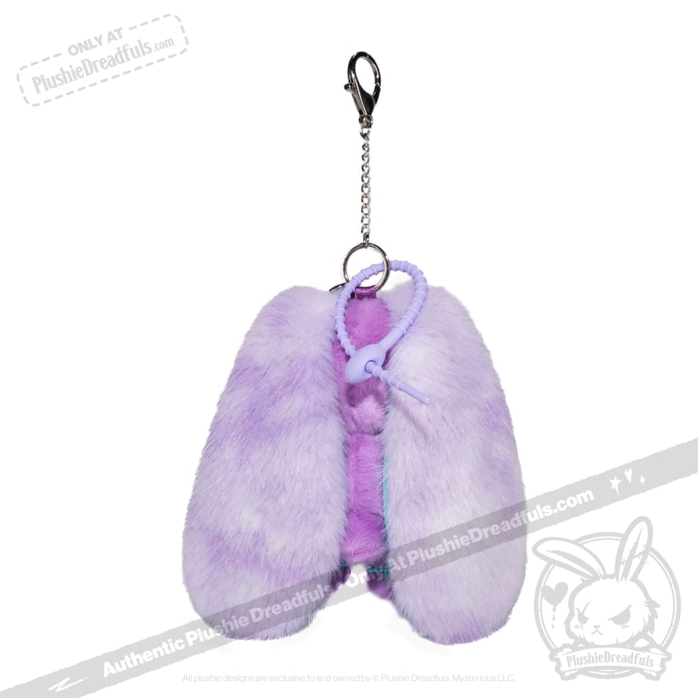 Plushie Dreadfuls -Purple Teal Anxiety Rabbit Plush Keychain Accessory Keychain