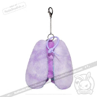 Load image into Gallery viewer, Plushie Dreadfuls -Purple Teal Anxiety Rabbit Plush Keychain Accessory Keychain
