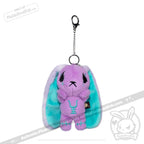 Plushie Dreadfuls -Purple Teal Anxiety Rabbit Plush Keychain Accessory Keychain