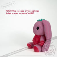 Load image into Gallery viewer, Plushie Dreadfuls - Raspberry Bunny Plush Stuffed Animal Toy
