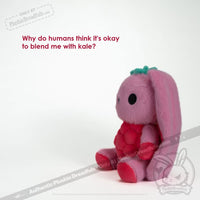 Load image into Gallery viewer, Plushie Dreadfuls - Raspberry Bunny Plush Stuffed Animal Toy
