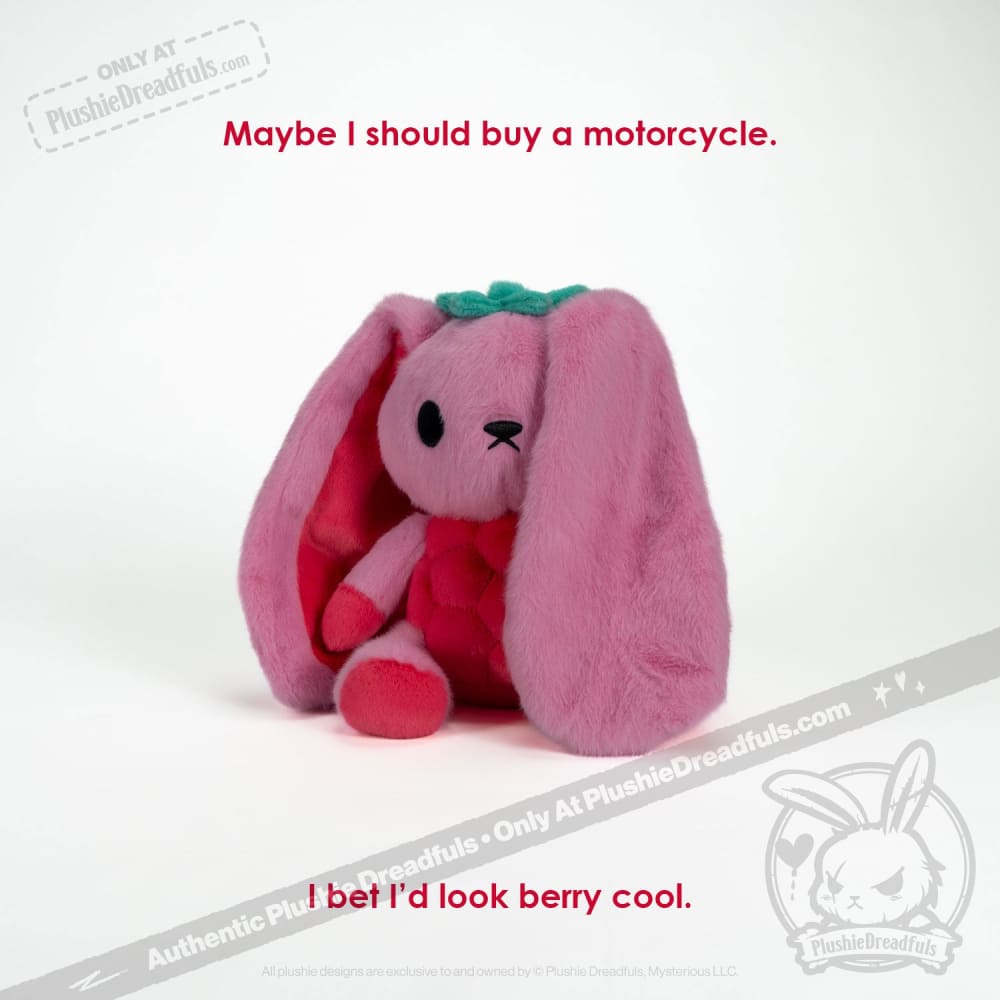 Plushie Dreadfuls - Raspberry Bunny - Plush Stuffed Animal