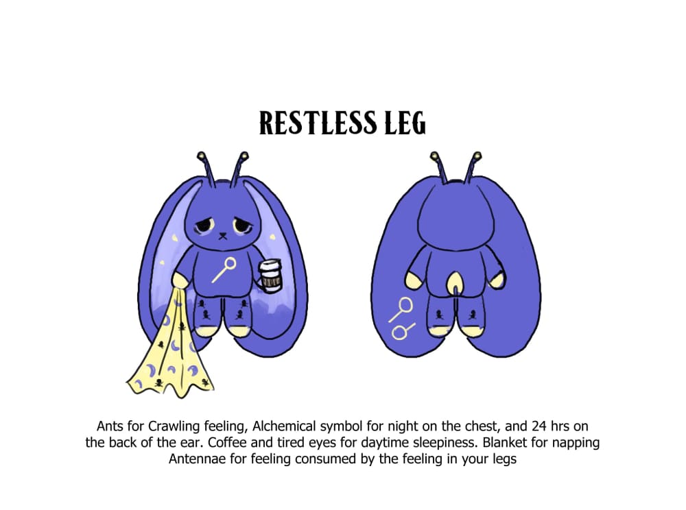 Plushie Dreadfuls - Restless Leg Syndrome Plush Stuffed Animal Toy