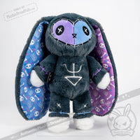Load image into Gallery viewer, Plushie Dreadfuls - Rheumatoid Arthritis Rabbit - Plush Stuffed Animal - Mysterious
