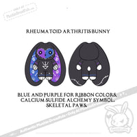 Load image into Gallery viewer, Plushie Dreadfuls - Rheumatoid Arthritis Rabbit - Plush Stuffed Animal - Mysterious
