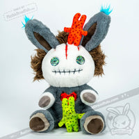 Load image into Gallery viewer, Plushie Dreadfuls - Schizophrenia Rabbit - Plush Stuffed Animal - Mysterious
