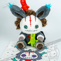 Load image into Gallery viewer, Plushie Dreadfuls - Schizophrenia Rabbit - Plush Stuffed Animal - Mysterious
