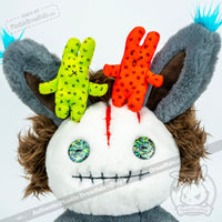 Load image into Gallery viewer, Plushie Dreadfuls - Schizophrenia Rabbit - Plush Stuffed Animal - Mysterious
