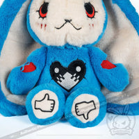 Load image into Gallery viewer, Plushie Dreadfuls -  Screen Addict Rabbit - Plush Stuffed Animal - Mysterious
