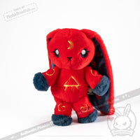 Load image into Gallery viewer, Plushie Dreadfuls - Sickle Cell Anemia Rabbit Plush Stuffed Animal Plush
