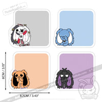 Load image into Gallery viewer, Plushie Dreadfuls - Sticky Note Four Pack notepad
