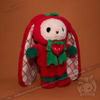 Load image into Gallery viewer, Plushie Dreadfuls - Strawbunny Rabbit - Plush Stuffed Animal toy
