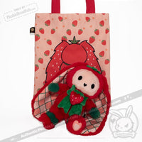 Load image into Gallery viewer, Plushie Dreadfuls - Strawbunny Rabbit - Plush Stuffed Animal toy
