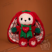 Load image into Gallery viewer, Plushie Dreadfuls - Strawbunny Rabbit - Plush Stuffed Animal toy
