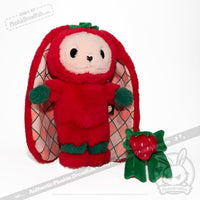 Load image into Gallery viewer, Plushie Dreadfuls - Strawbunny Rabbit - Plush Stuffed Animal toy
