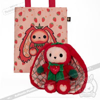Load image into Gallery viewer, Plushie Dreadfuls - Strawbunny Rabbit - Plush Stuffed Animal toy
