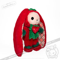 Load image into Gallery viewer, Plushie Dreadfuls - Strawbunny Rabbit - Plush Stuffed Animal toy

