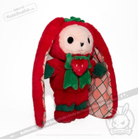 Load image into Gallery viewer, Plushie Dreadfuls - Strawbunny Rabbit - Plush Stuffed Animal toy
