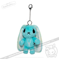 Load image into Gallery viewer, Plushie Dreadfuls -Teal Anxiety Rabbit Plush Keychain Accessory Keychain
