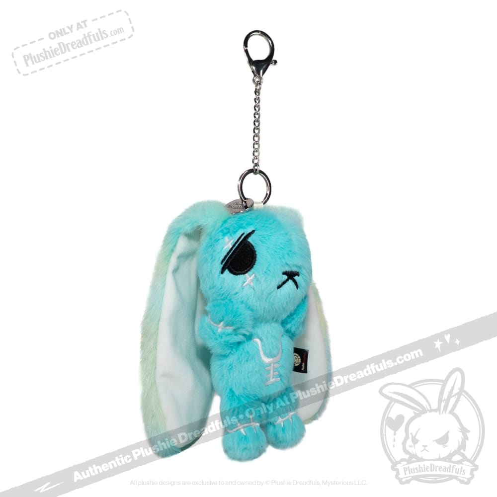 Plushie Dreadfuls -Teal Anxiety Rabbit Plush Keychain Accessory Keychain