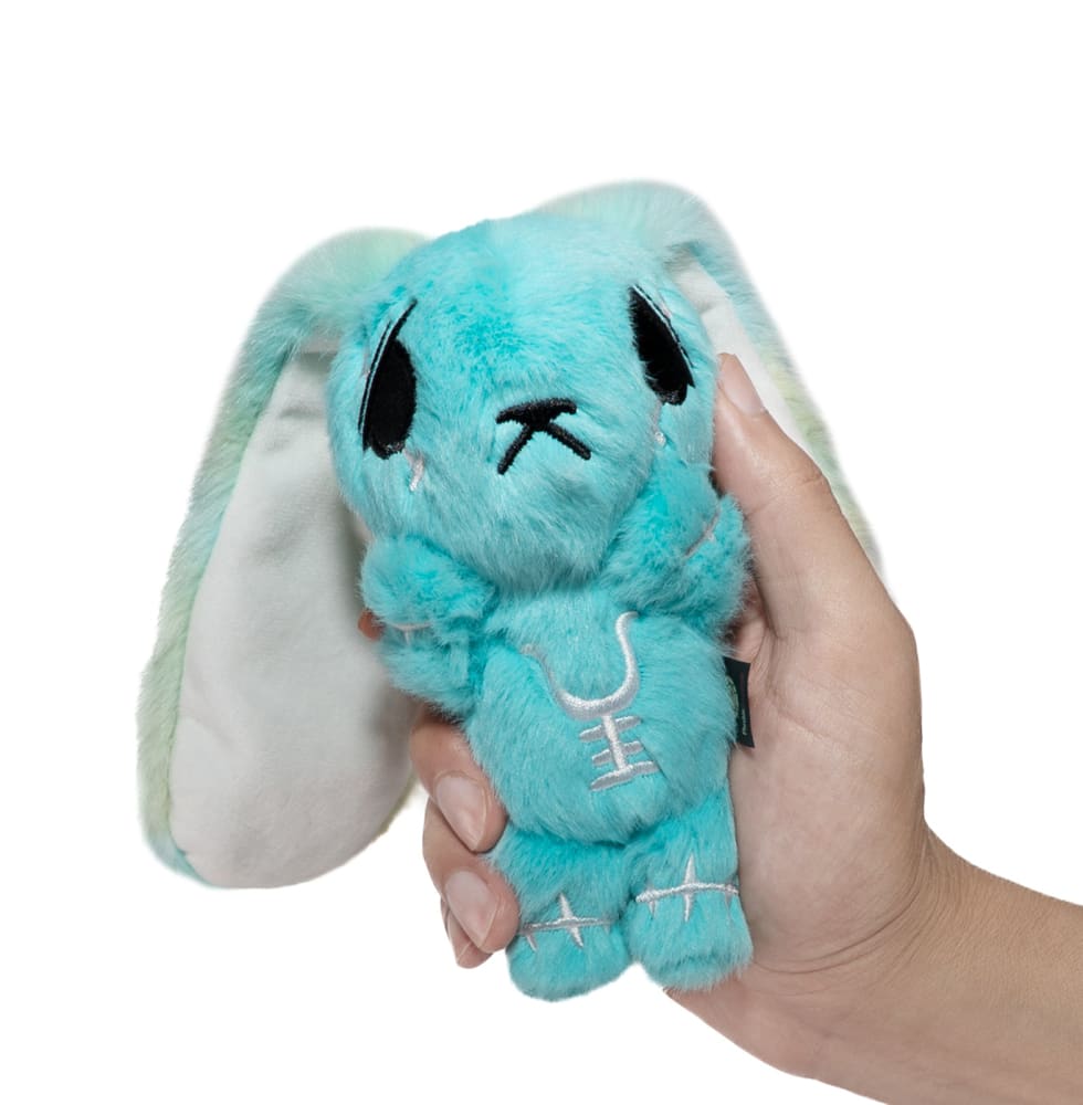Plushie Dreadfuls -Teal Anxiety Rabbit Plush Keychain Accessory Keychain