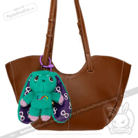 Load image into Gallery viewer, Plushie Dreadfuls - Teal Autism Rabbit Plush Keychain Accessory Keychain
