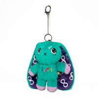 Load image into Gallery viewer, Plushie Dreadfuls - Teal Autism Rabbit Plush Keychain Accessory Keychain
