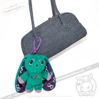 Load image into Gallery viewer, Plushie Dreadfuls - Teal Autism Rabbit Plush Keychain Accessory Keychain
