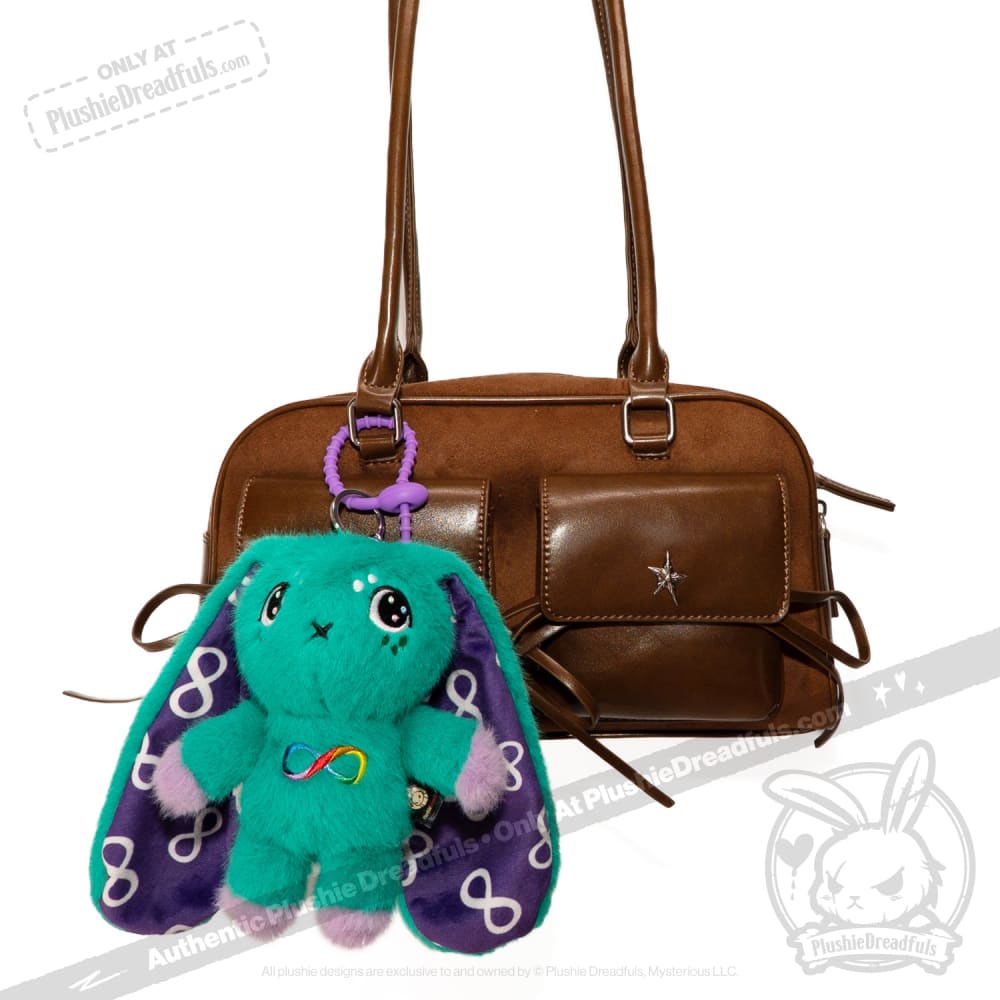 Plushie Dreadfuls - Teal Autism Rabbit Plush Keychain Accessory Keychain