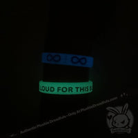Load image into Gallery viewer, Plushie Dreadfuls - Too Loud For This Bunny Glow in the Dark Bracelet Set Bracelet
