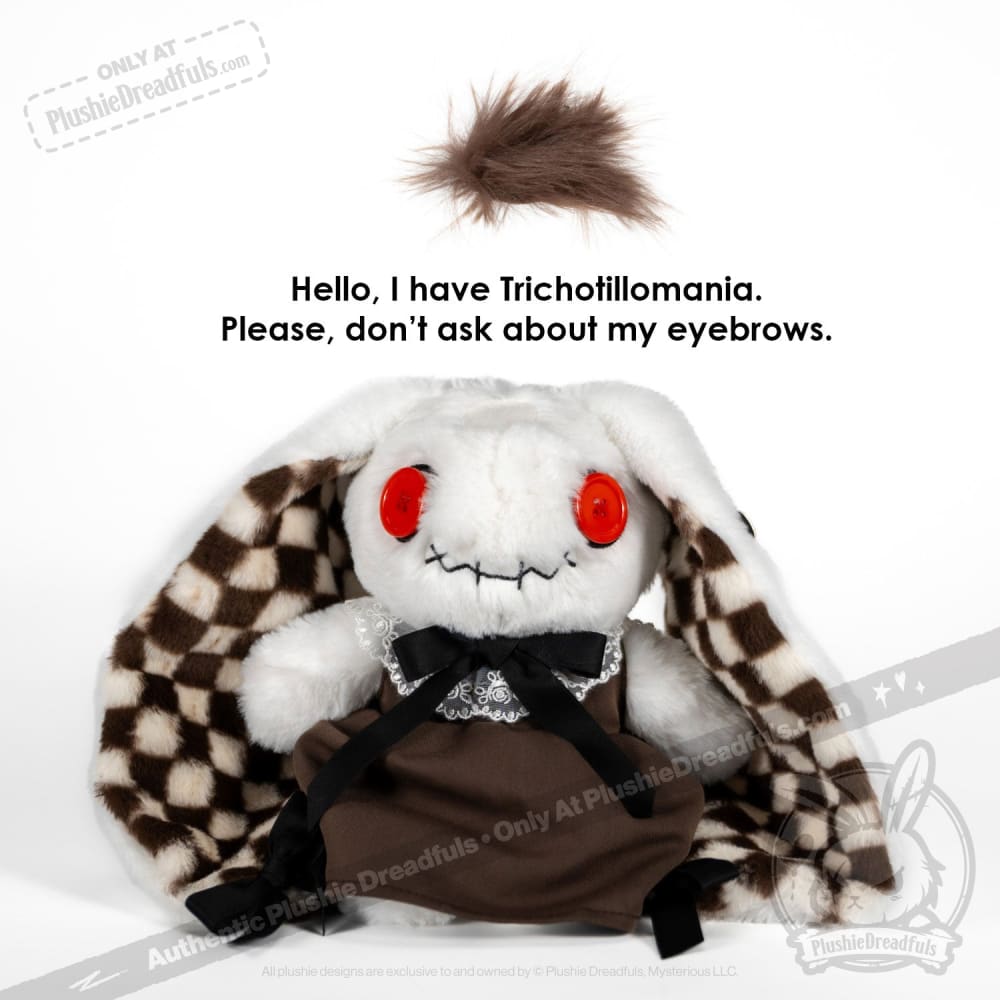 Plushie Dreadfuls - Trichotillomania Rabbit - Plush Stuffed Animal