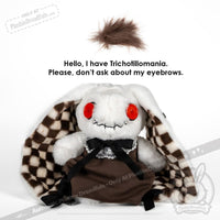 Load image into Gallery viewer, Plushie Dreadfuls - Trichotillomania Rabbit Plush Stuffed Animal Plush
