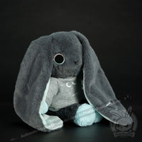 Load image into Gallery viewer, Plushie Dreadfuls - Trust Issues Bunny Grey Edition Plush Stuffed Animal Plush
