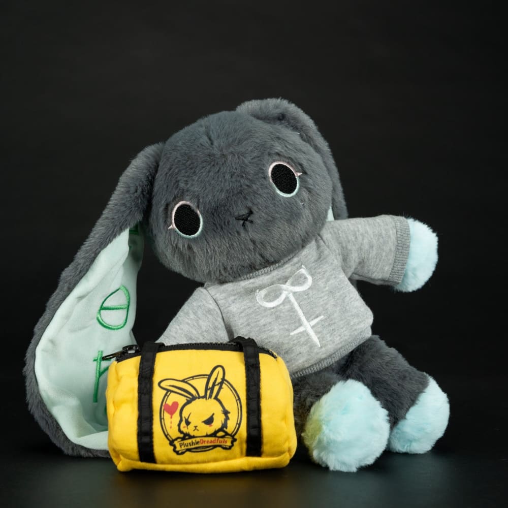 Plushie Dreadfuls - Trust Issues Bunny Grey Edition Plush Stuffed Animal Plush