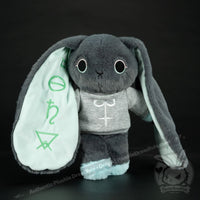 Load image into Gallery viewer, Plushie Dreadfuls - Trust Issues Bunny Grey Edition Plush Stuffed Animal Plush
