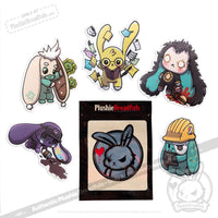 Load image into Gallery viewer, Plushie Dreadfuls Vinyl Sticker Pack Vol. 3 - Buns At Work sticker
