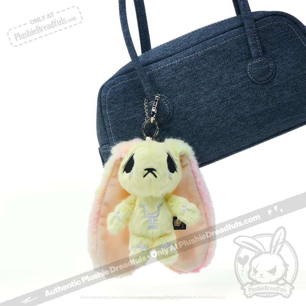 Plushie Dreadfuls -Yellow Anxiety Rabbit Plush Keychain Accessory Keychain