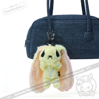 Load image into Gallery viewer, Plushie Dreadfuls -Yellow Anxiety Rabbit Plush Keychain Accessory Keychain
