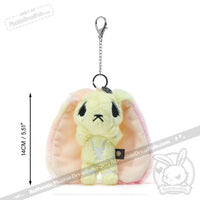 Load image into Gallery viewer, Plushie Dreadfuls -Yellow Anxiety Rabbit Plush Keychain Accessory Keychain
