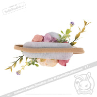 Load image into Gallery viewer, Plushie Notions - Skelly Bun Flower Crown Accessory - Mysterious
